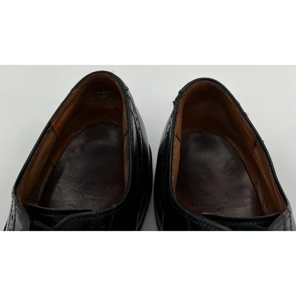 Allen Edmonds Lloyd Black Leather Wingtip Brogue Oxford Dress Shoe Mens 10.5 D